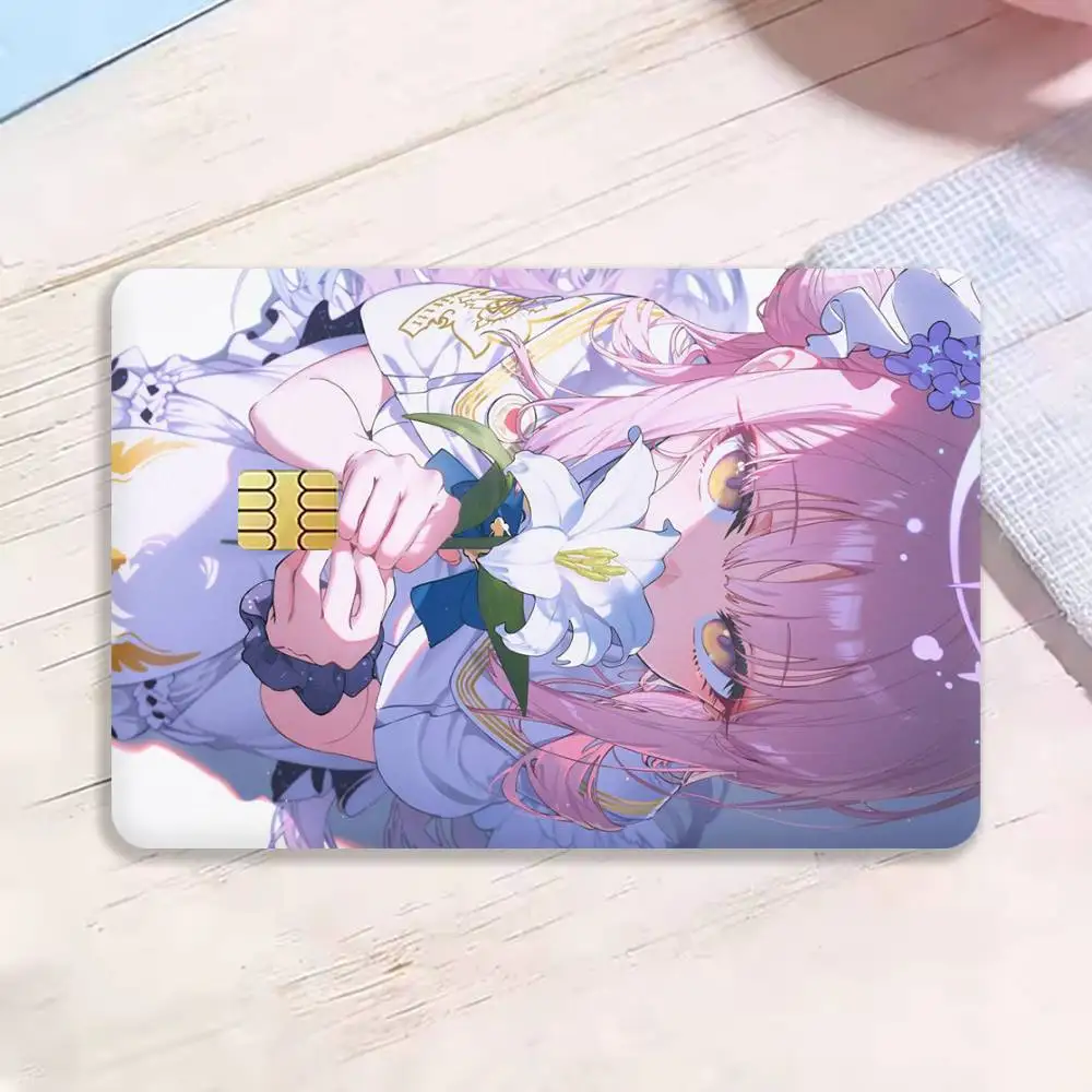 B-Blue A-Archive M-Misono M-Mika 4pcs 1Set Card Stickers Small Waterproof Chip 4PCS Card Sticker Anti-Scratch