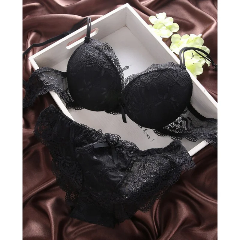 sexy lace embroidered bra foreign trade cross-border European and American gathering women's underwear set