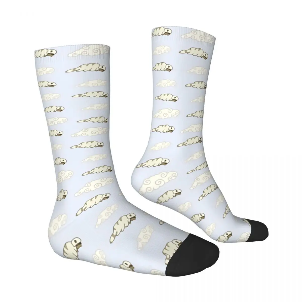 Appa And Appa Shaped Clouds Avatar The Last Airbender Kawaii Socks Travel Femme Stockings Print Pattern Calf Sock