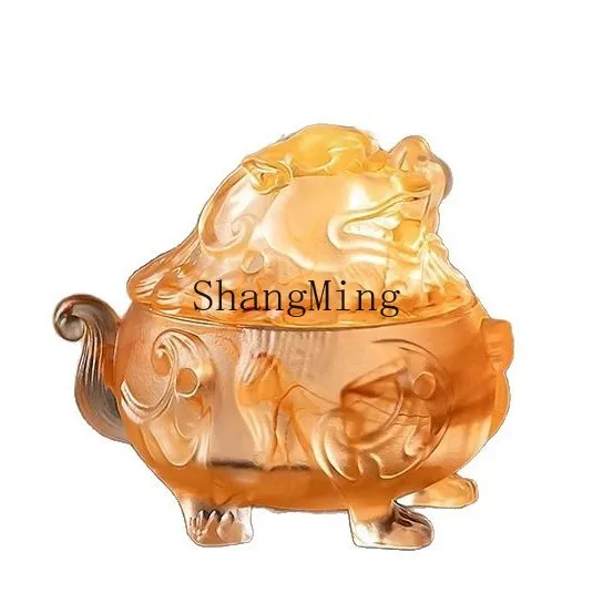 DSA household ancient glass incense burner plate incense burner, tea ceremony sandalwood burner seal burner merchandise gift