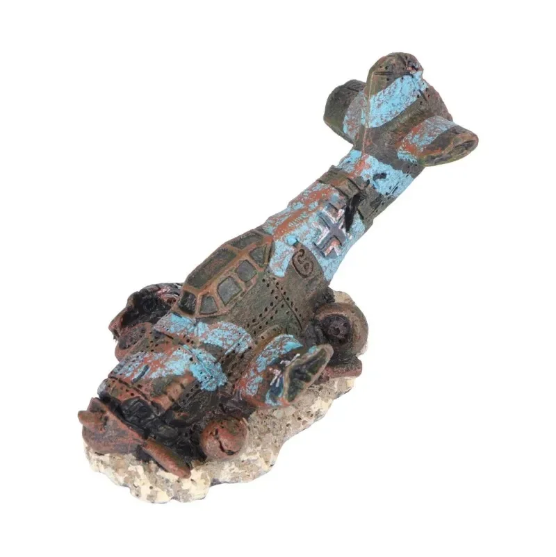 

1 шт., мини-смола, самолет для аквариума, искусственный самолет, декор для аквариума, пейзажный орнамент