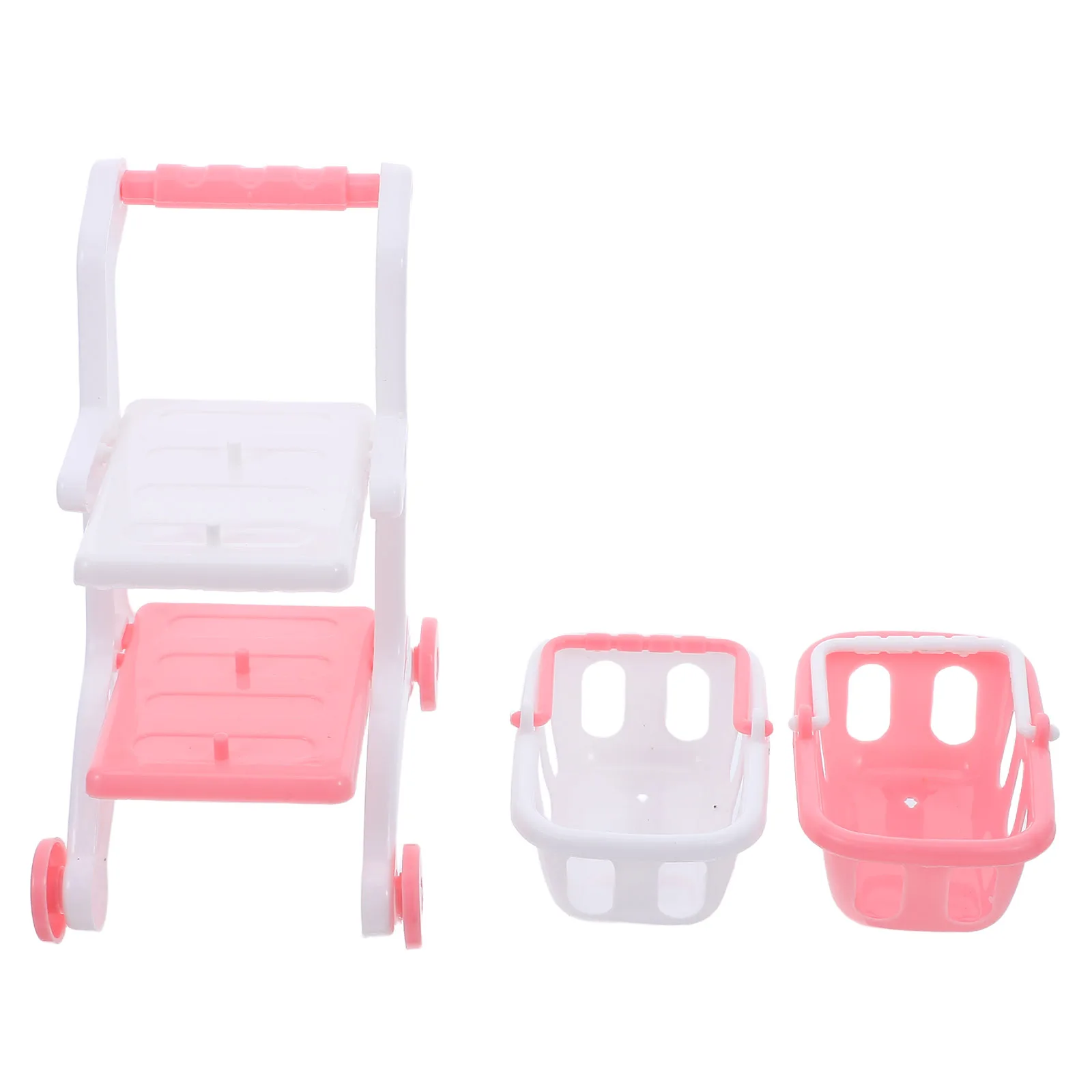 

8 Pcs Children's Simulation Shopping Cart Trolley Toys with Wheels Kids Grocery