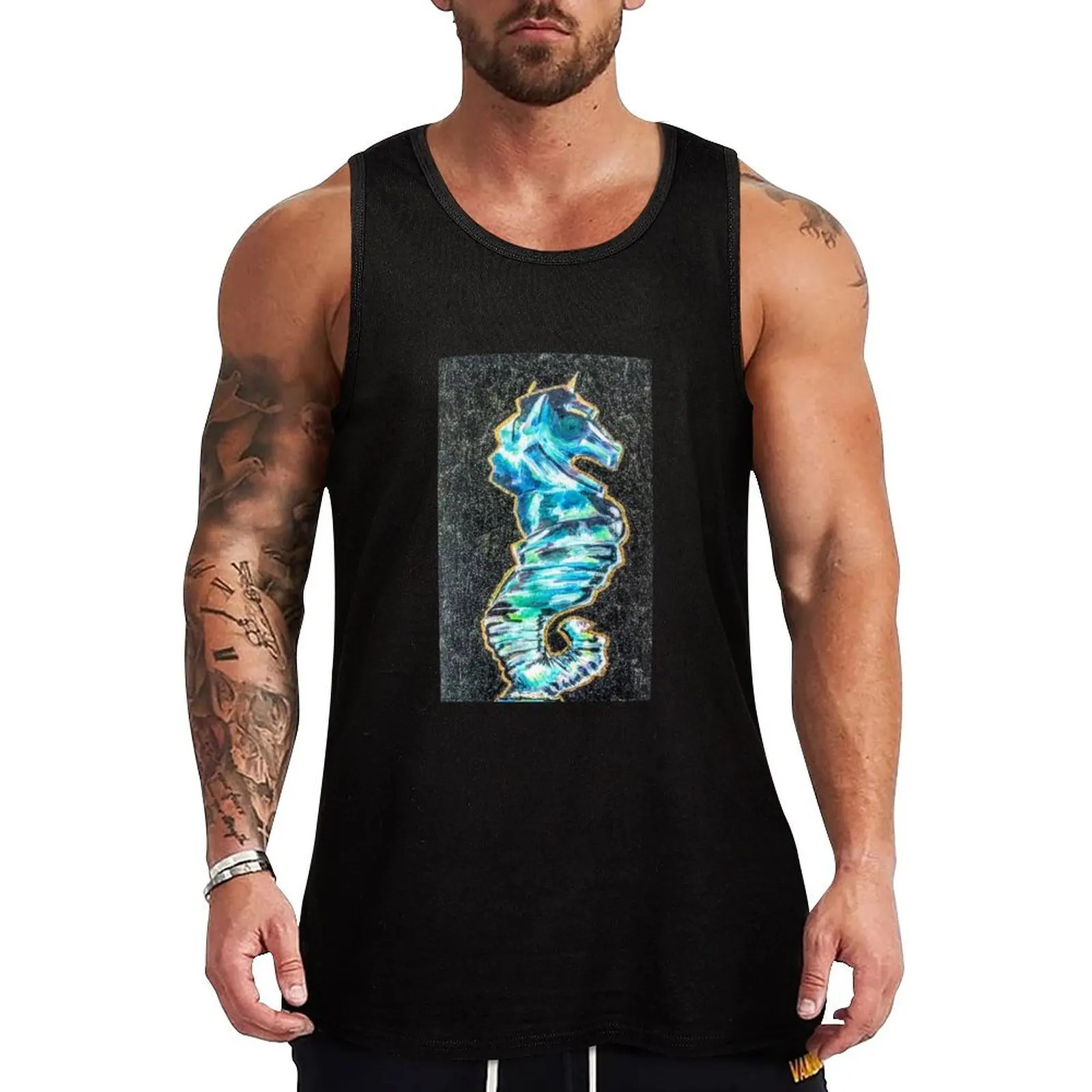 

Seahorse of Belfast Tank Top men gym Japanese t-shirt Gym T-shirts for men vest men