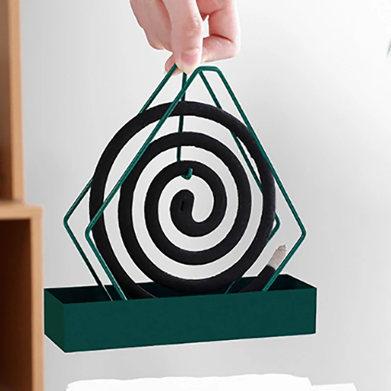 Iron Mosquito Coil Holder Incense Holders Coil Incense Burner Frame Modern Repellent Incense Rack For Household Bedroom Patio