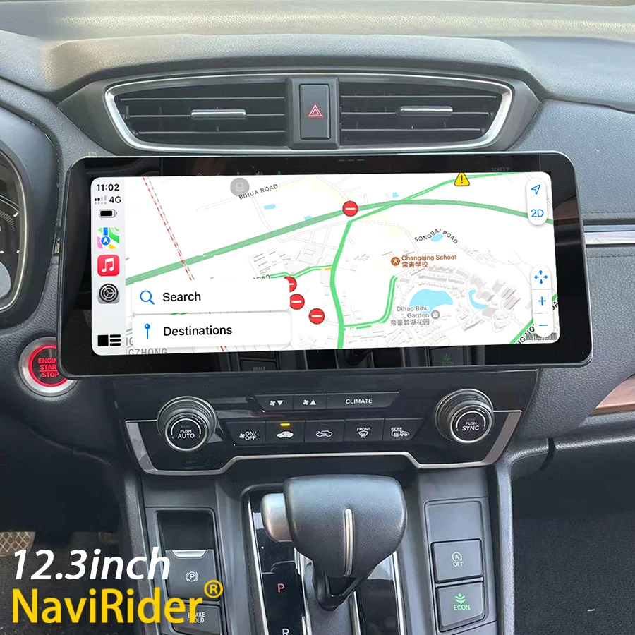 

12,3 дюймовый Android 14 экран для Honda CRV CR-V EX 2017-2018 стерео автомобильное радио мультимедийный видеоплеер Carplay аудио GPS навигация