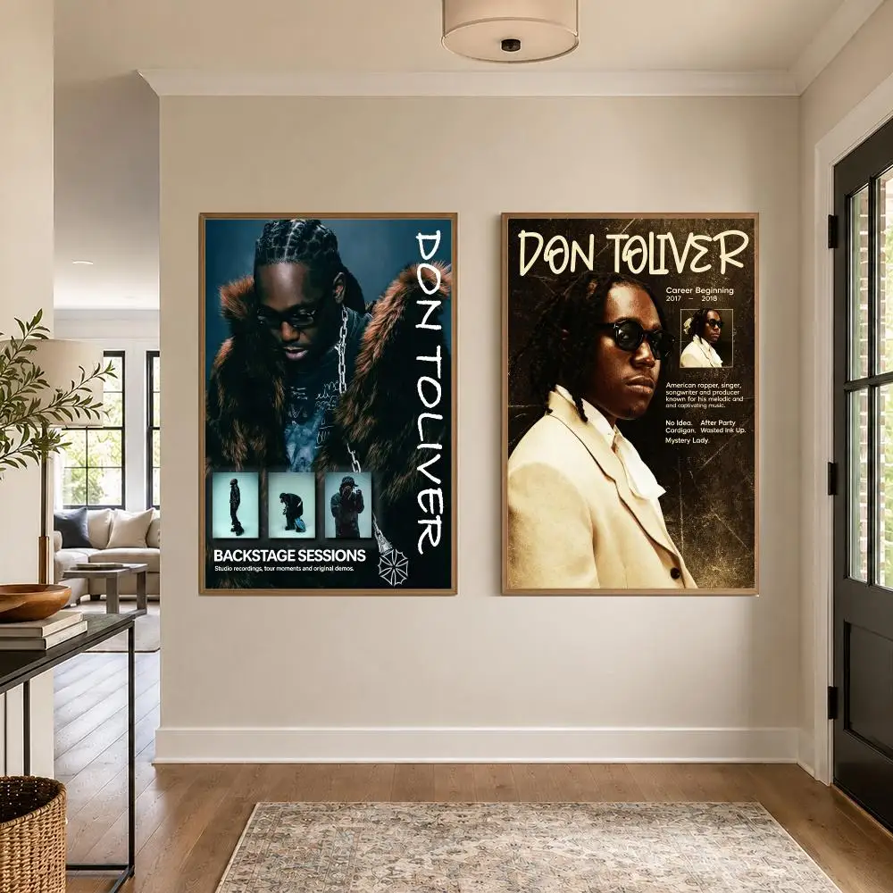 Hip Hop Artist Don Toliver Poster Graphic Wall Art Poster HD Waterproof PP Paper Print for Bedroom Living Room Office Decor Gift