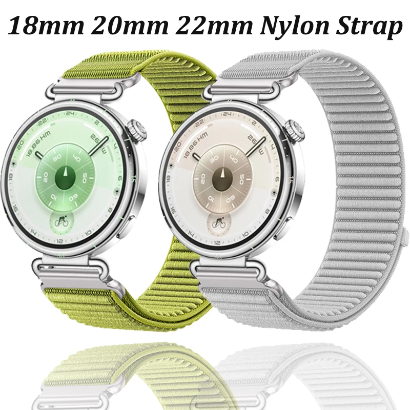 

Нейлоновый ремешок 18/20/22 мм для Huawei Watch GT6-5-4 Pro 41/46 мм, спортивный эластичный регулируемый удобный ремешок для часов Xiaomi Watch S4 41 мм