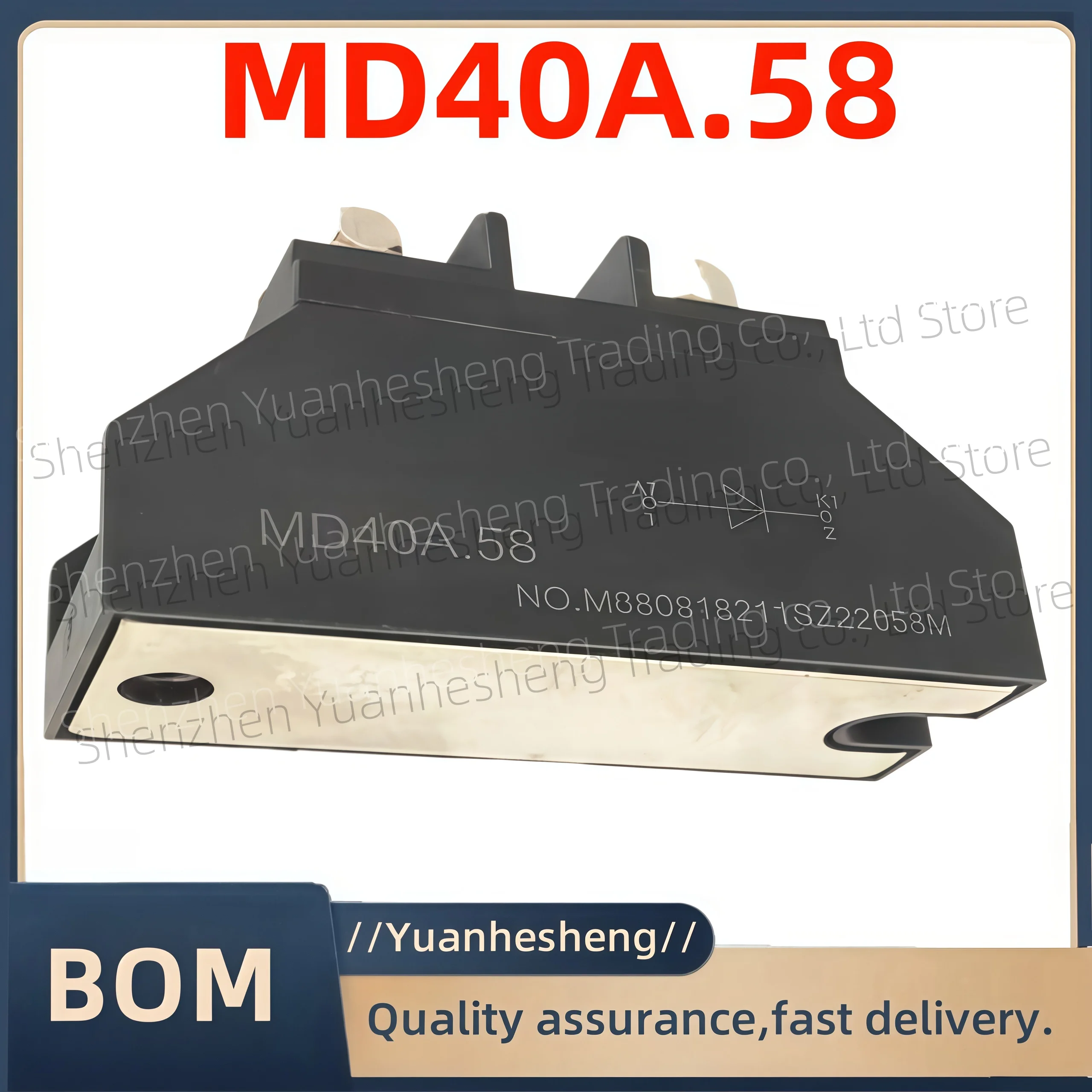 Brand new and original  MD10A1000V Small anti-reverse diode 5A 10A 20A 25A 30A 50A 70A 90A  110A 150A Rectify M220.58 package