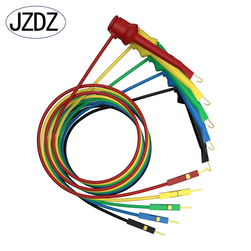 JZDZ Test Hook Clips to Breadboard Male Jumper Wires Miękkie elastyczne silikonowe przewody pomiarowe do testów elektrycznych J70108 — zdjęcie 5
