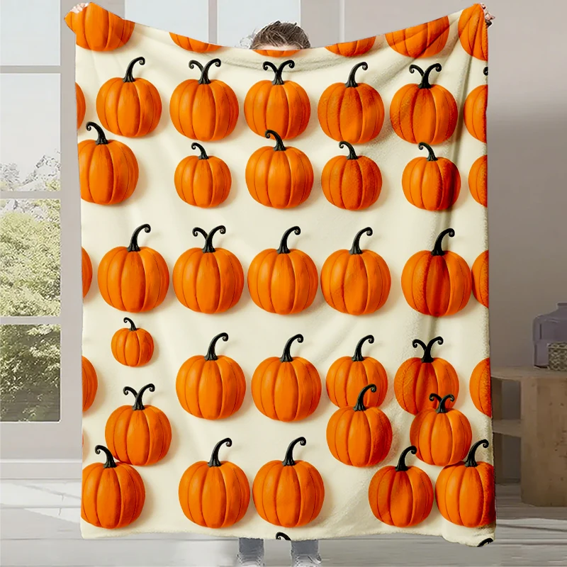 

New cartoon cute print halloween gift blanket office casual nap sofa blanket digital print flannel blanket