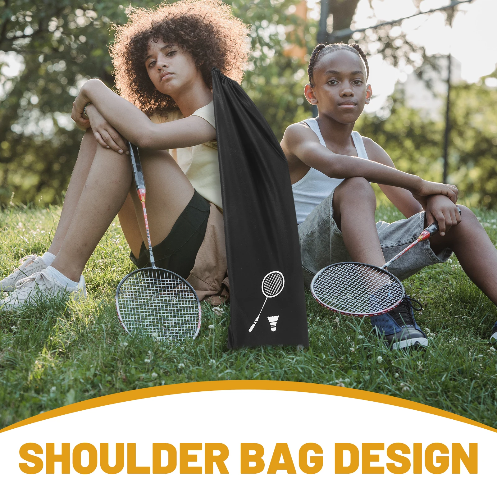

Badminton Racket Protective Cover Bag Women Equipment Pouch Storage Racquet Stick Kit Packet Carry
