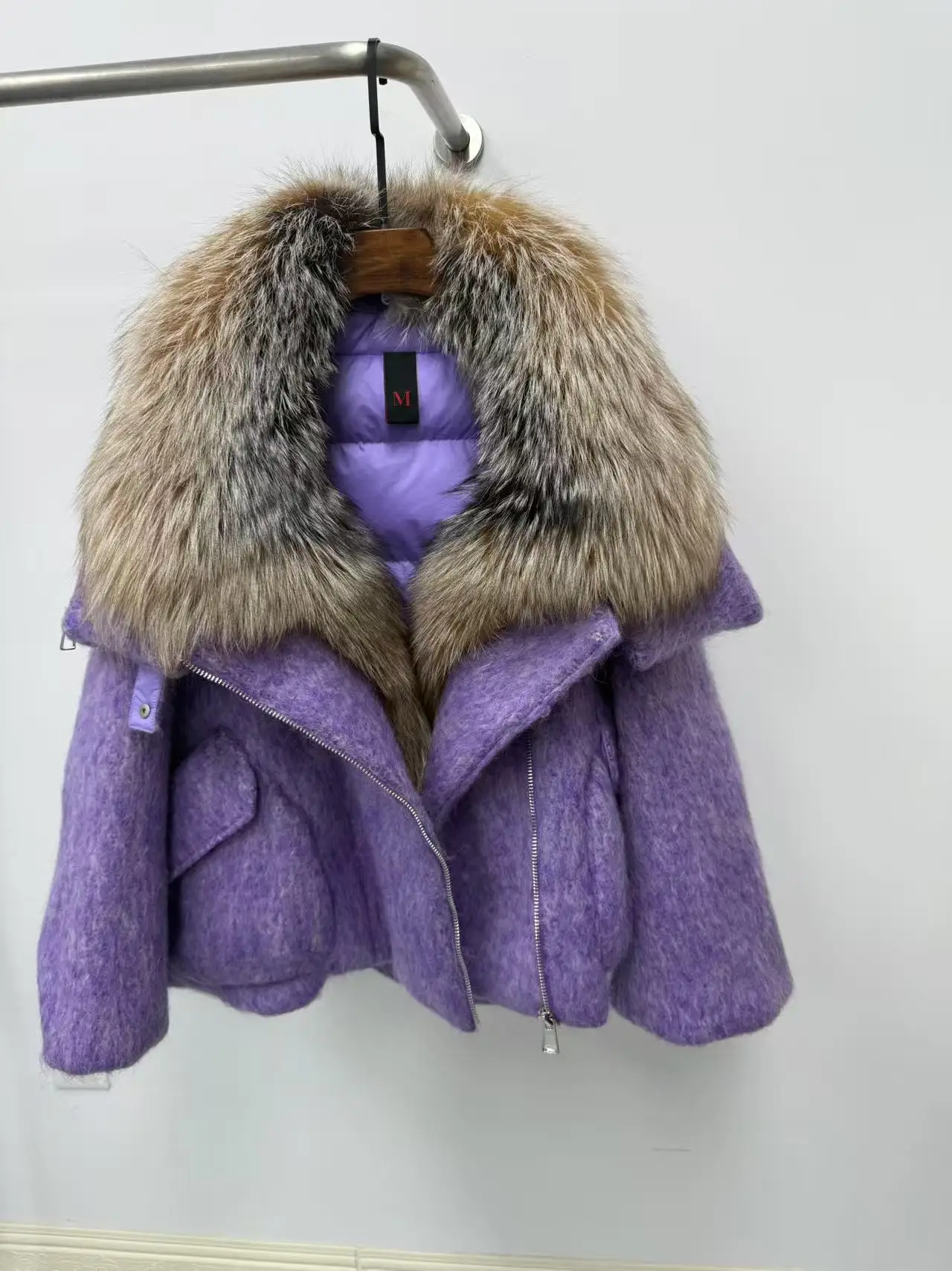 OFTBUY Luxury Short Big Fox Fur Goose Down Coat Female Natural Fur Puffer Jacket New Autumn Winter Thickened Warm Clothes Women
