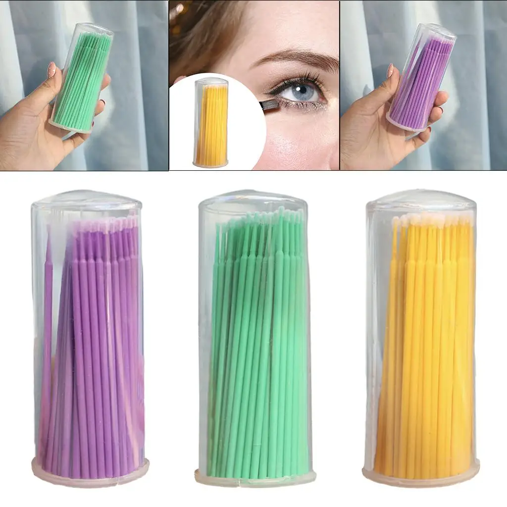 100-wattenstaafje Wegwerpreinigingsstick Multifunctionele mascaristokjes voor verlenging Persoonlijk gebruik Detailmodificatie Wenkbrauw
