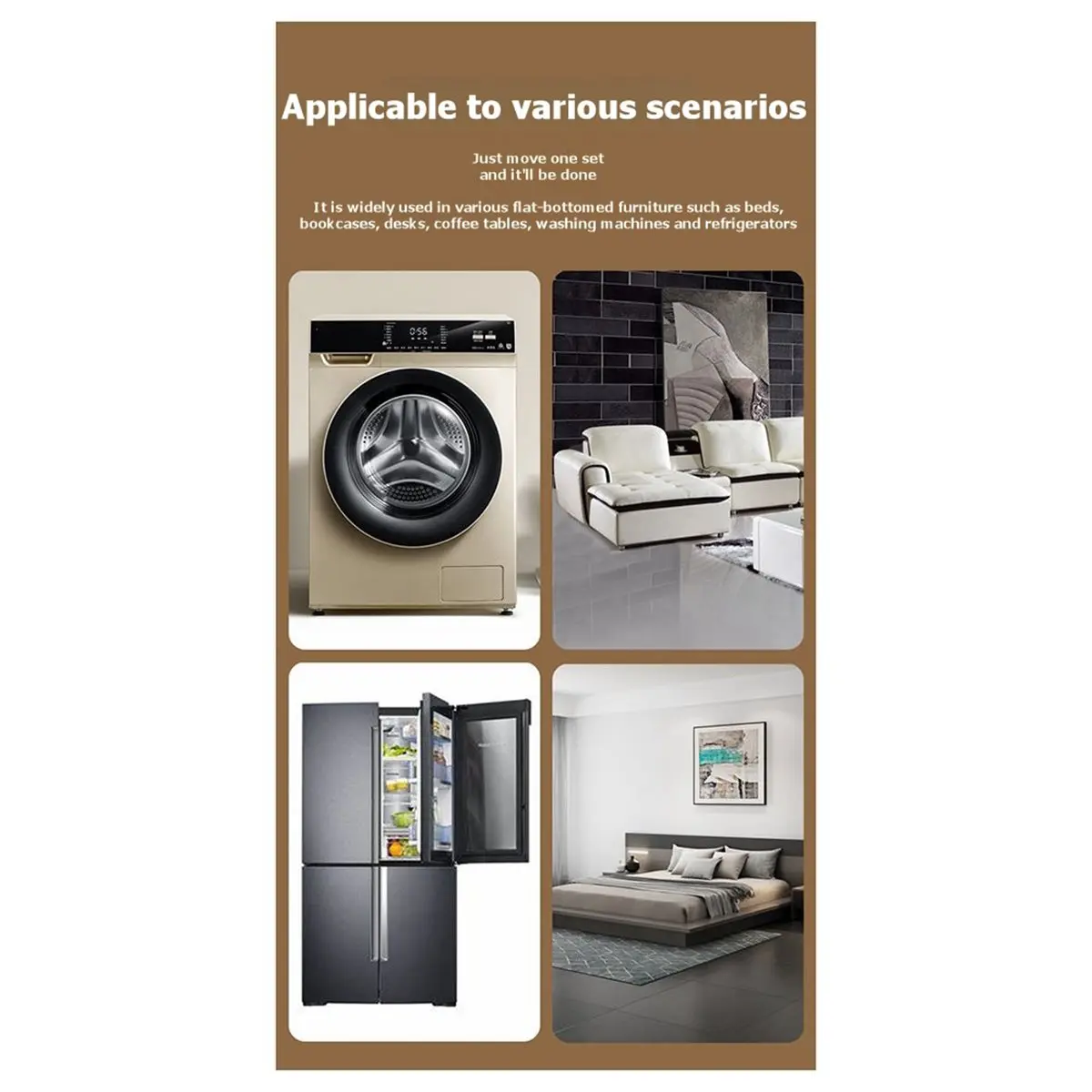 

Новинка 2023 года, 5 шт., набор инструментов для перемещения с тормозом для транспортировки больших предметов, портативный инструмент для перемещения мебели для объемных товаров, красный