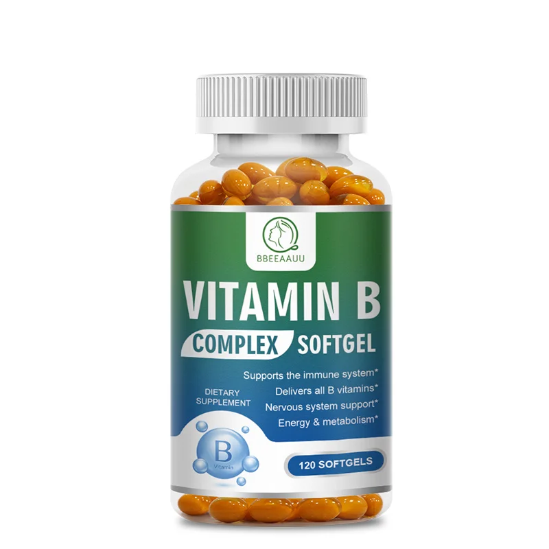 

BBEEAAUU Organic Complex Vitamin Supplements (B12 B1 B2 B3 B5 B6 B9 Folic Acid & Biotin) Relieve Stress Energy Immunity Support