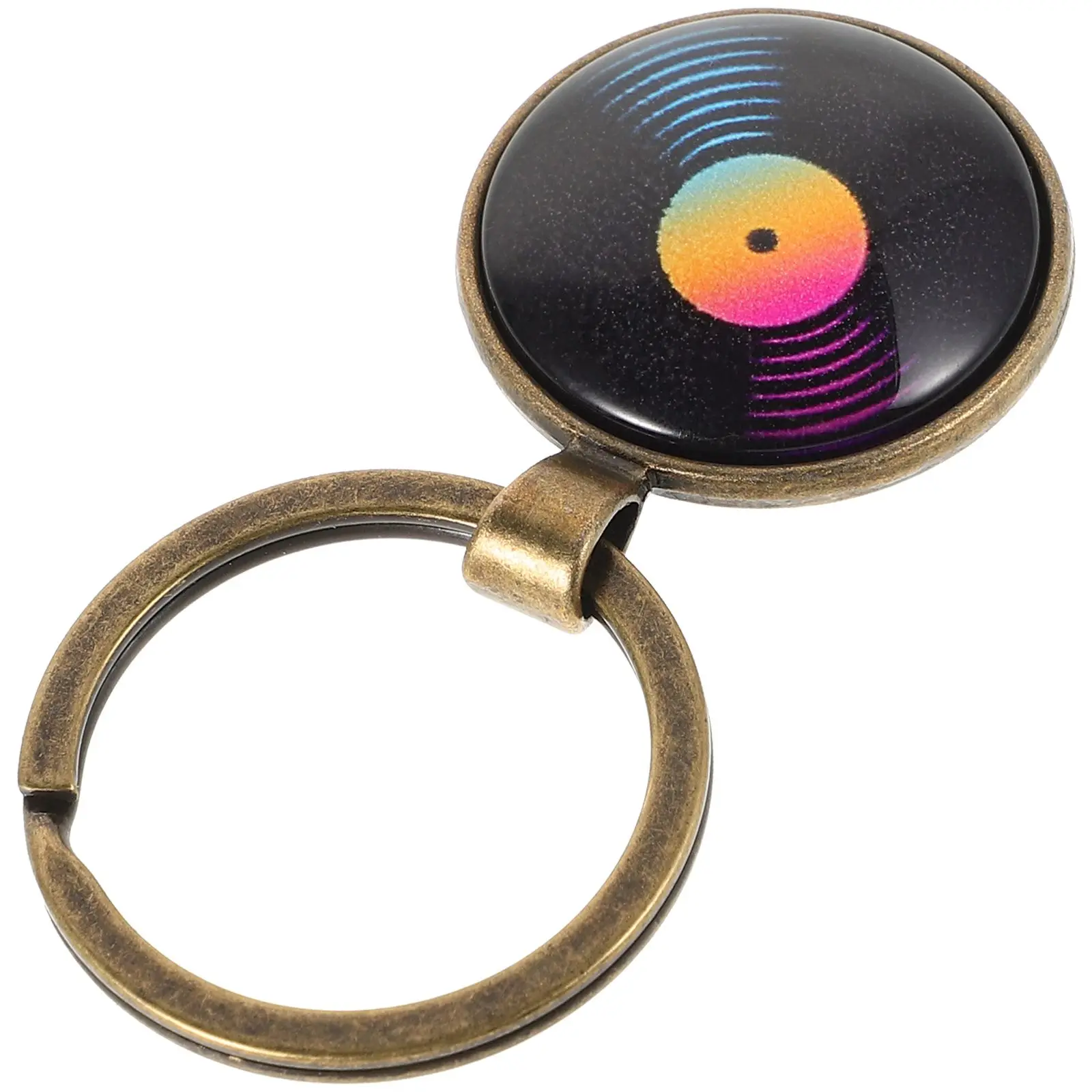 

s Vinyl Keychain Bag Charms Pendant Music Theme Instrument Pendant Retro Charms Backpack naments Lightweight Gift