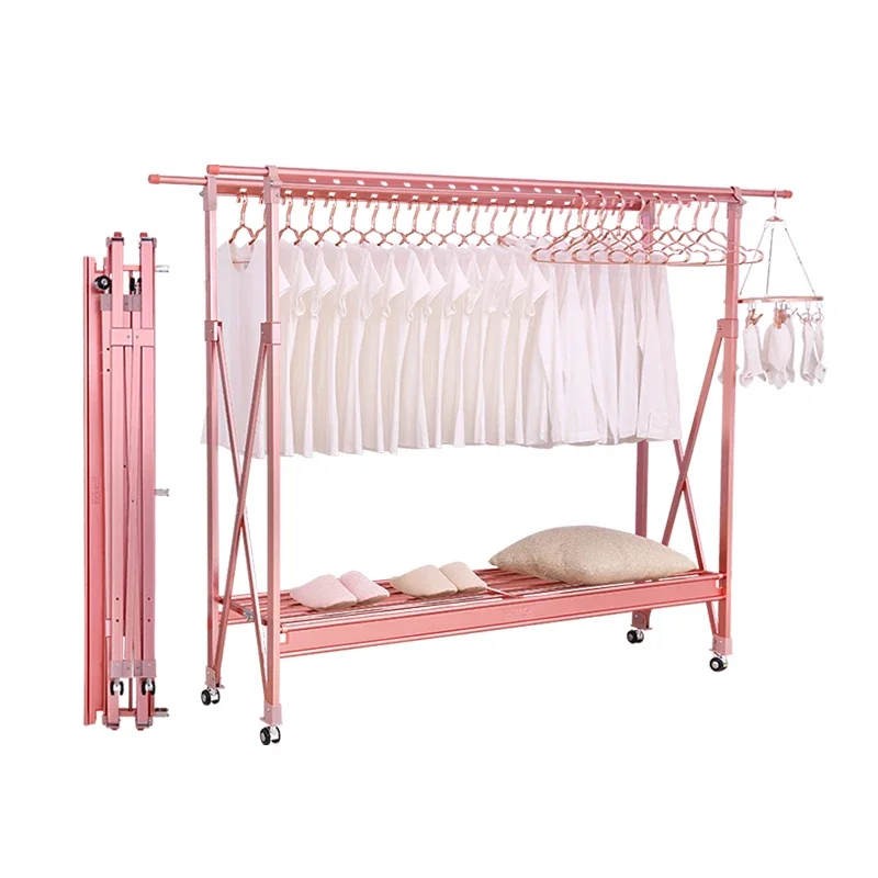 Balcony hanger hanging drying drying hanger rod floor retractable folding indoor outdoor bedroom space saving household