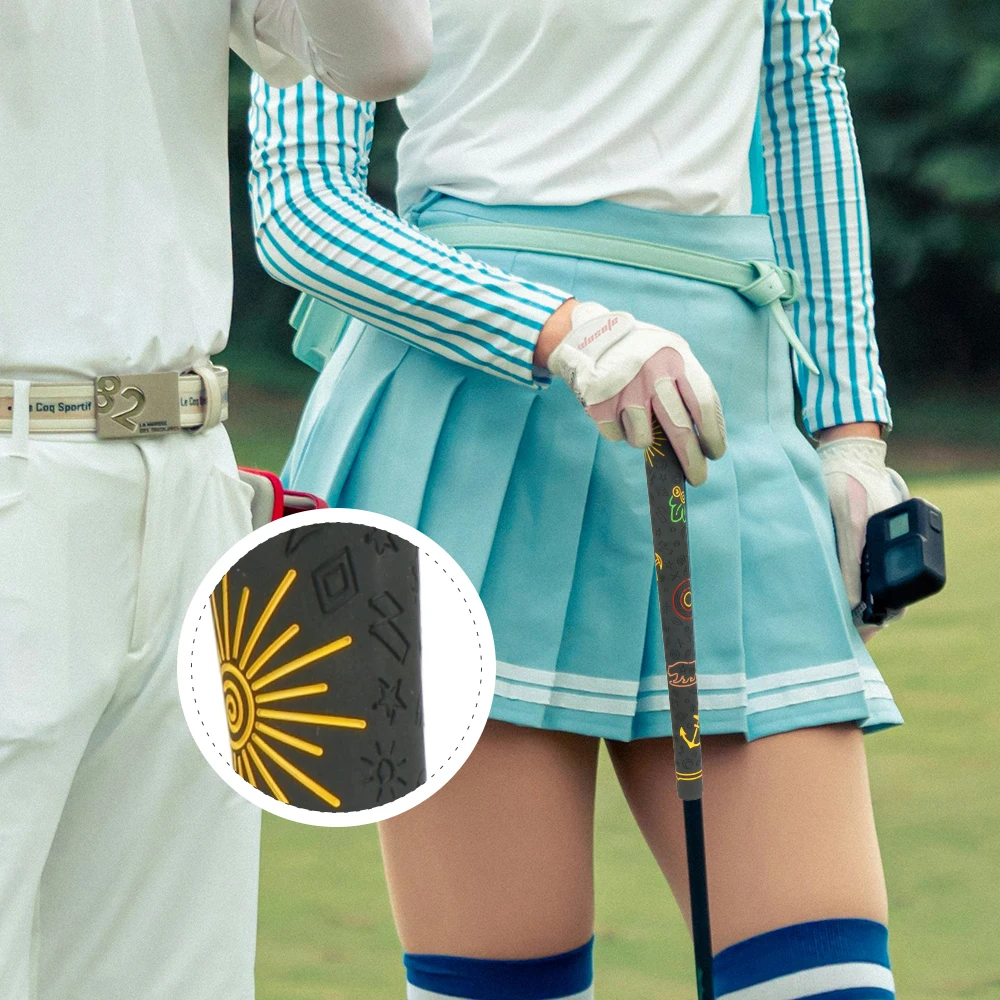 1pc Golf Iron Grip Comfort Rubber Surface Boost Control Stability Standard Size Universal Fit 4 Colors Optional Durable