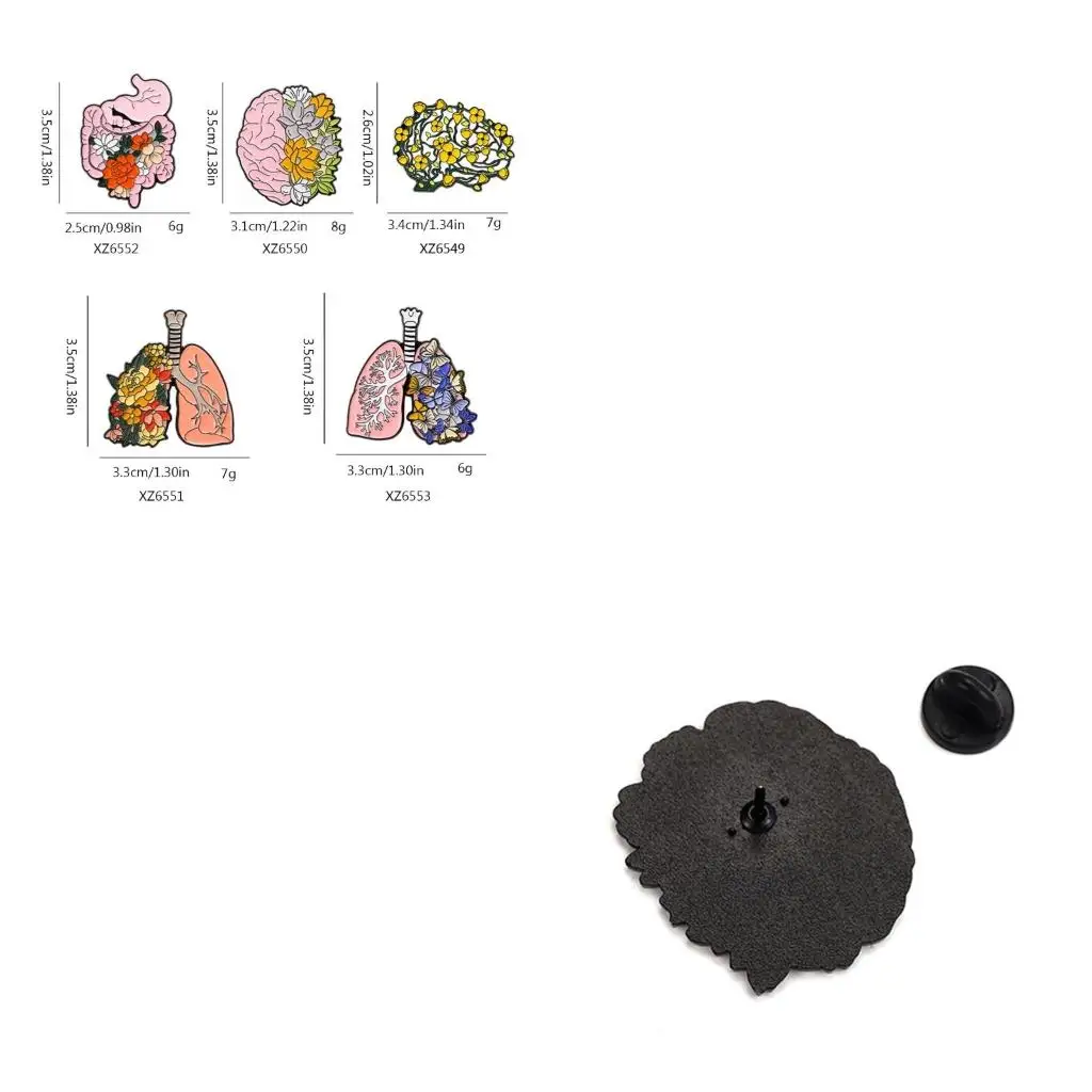 Enamel Pins Flower Butterfly Organ Brooches Badges Gifts Pins Jewelry