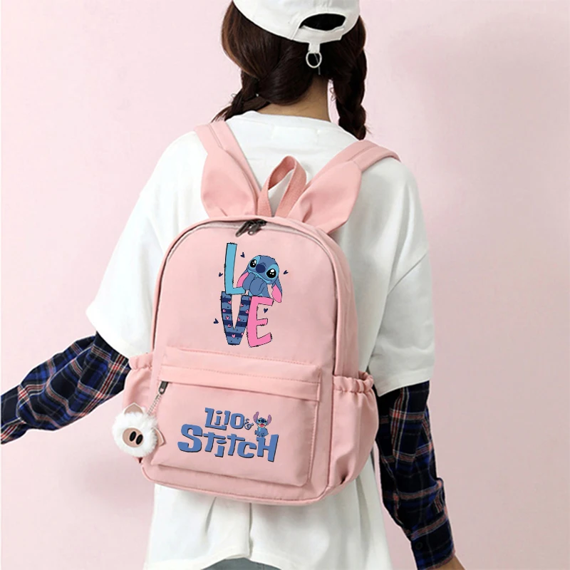 Disney Lilo Stitch Backpack for Teenager Girl Boy Student Children Schoolbag Pencil Case Women Casual Kid Birthday Gift Mochila