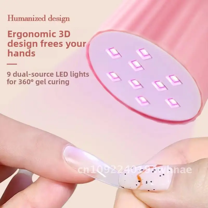 Tragbare 36W wiederaufladbare Nagellampe, kleines Desktop-Lotus-Design, schnell trocknendes UV-LED-Phototherapie-Licht für Nagelkunst