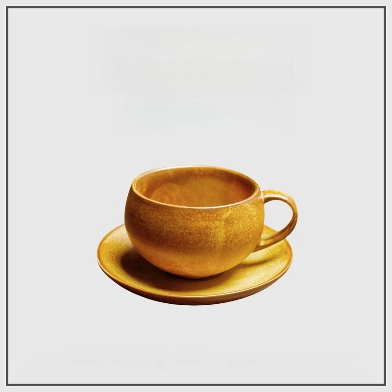 Household Creative and Personalized Rock Mud Mountain Egg-shaped Coffee Mugs, Rock Mine Tea Cup, Retro Kiln Transformation Mug