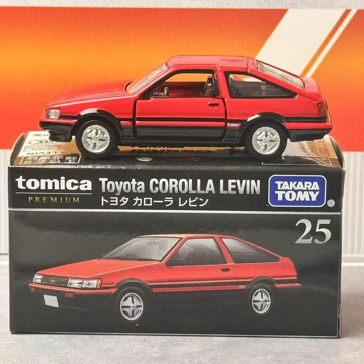 TAKARA TOMY TOMICA พรีเมี่ยม 25 Toyota Corolla Levin รถของเล่นรถ Diecast โลหะรุ่นเด็ก Xmas ของขวัญของเล่นสําหรับชาย