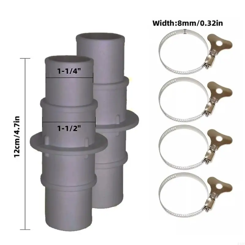F92F Multifuntional Pool Pool Adapter Adapticter Pool Connector Textura plástico adequado para equipamentos piscina