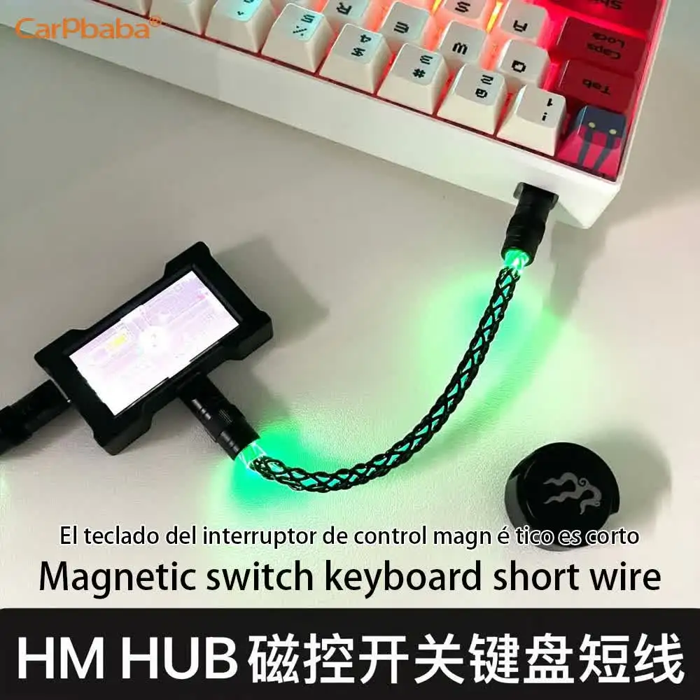 G1HM6 8K USB 허브 게이밍 USB 허브-2-to-3 포트 8000Hz 독립 전원 스크린 포함 게이밍 분위기 데스크 설정용