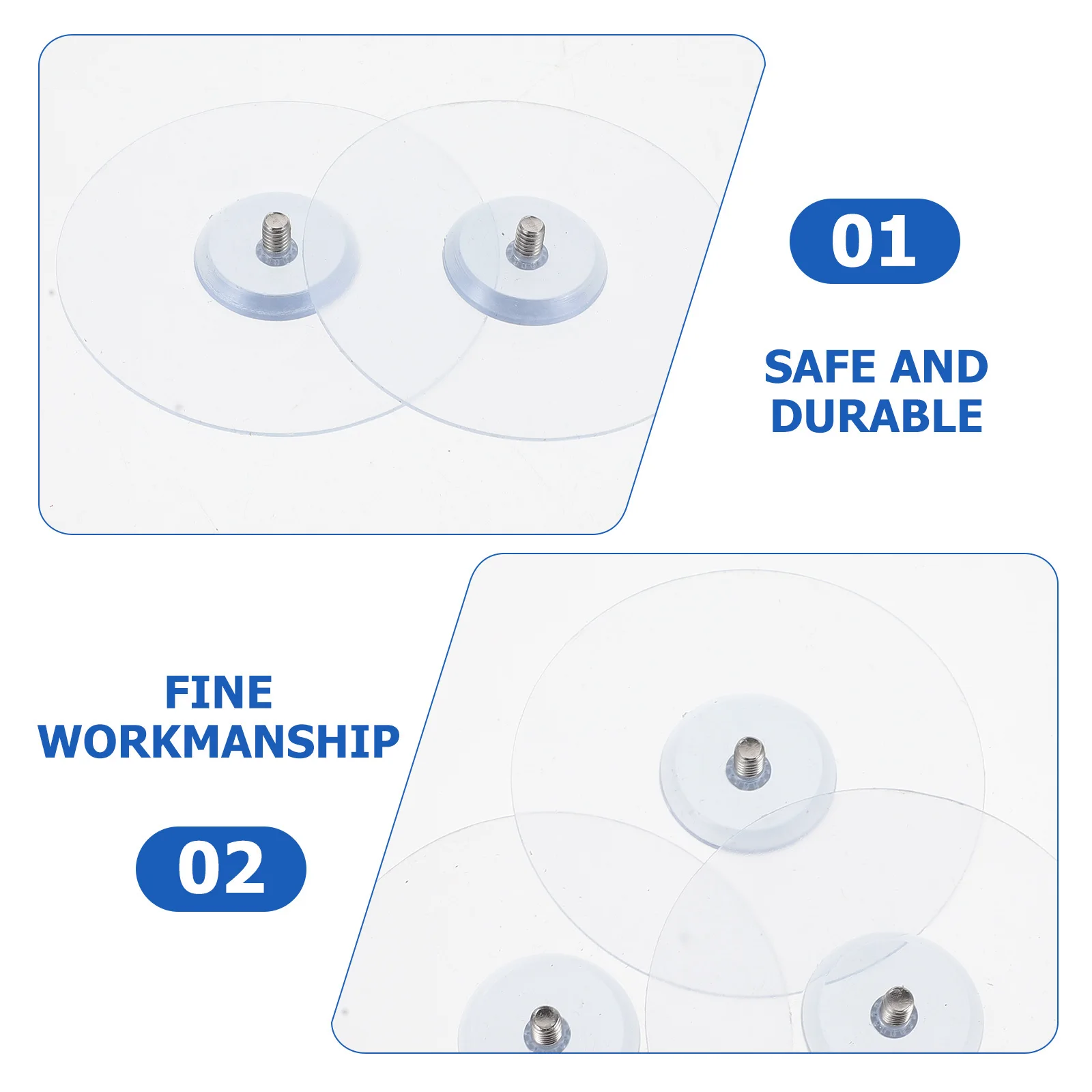 

6pcs No Drilling Sticky Discs Self Adhesive Cabinet Knobs Universal Wall Stickers for Glass Door Pull Handles ABS Material