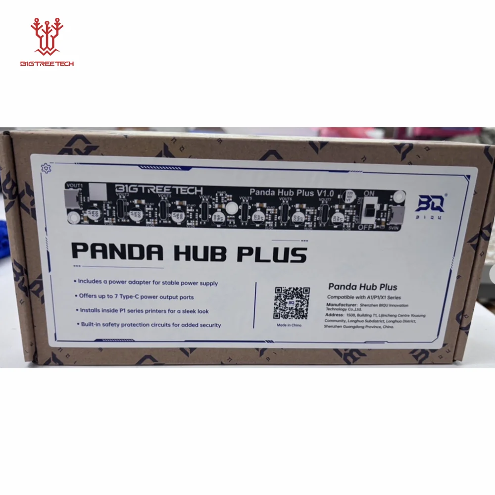 BIGTREETECH Panda Hub Plus Extended Power Supply Board With Type-C Ports VS Panda Branch Upgrade For Bambu Lab P1 X1 A1 Printers