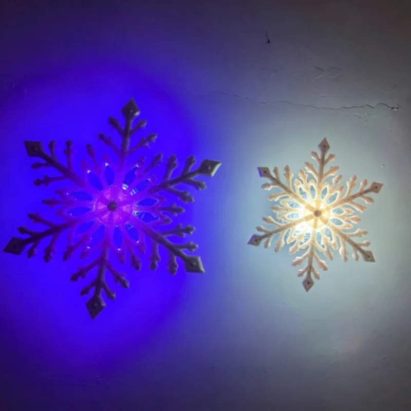 Led Snowflake Hanging Lamp Christmas Decoration Adjustable Color Fairy Light For Window Indoor Xmas Holiday Party Decor