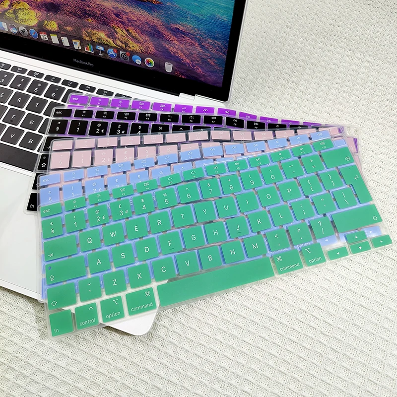 Color Keyboard Cover For Macbook Air M2 13.6 2022 Macbook Pro 13 Keyboard Case For macbook 16 15 14 13 12 11 Inch Keyboard Cover