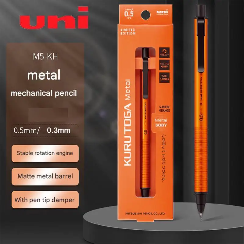 Uni M5-KH Mechanical Pencil Kuru Toga 0.3/0.5 Auto Self-Revolving Lead Stays Sharp Nib Damper Gift for Sketching/Writing/Drawing