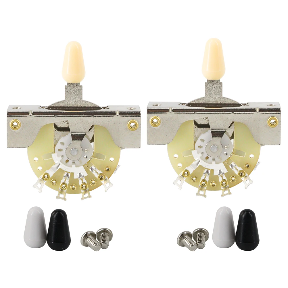 

1 set Guitar Switch Caps Metal Plastic Toggle Electric Guitar Selector Accessories Durable Reliable Three Gear Sound Effects