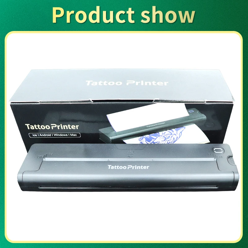 Mesin Fotokopi Termal Printer Stensil Tato Nirkabel P19 - Kompatibel dengan Ponsel Pintar & PC untuk Transfer Desain Tato