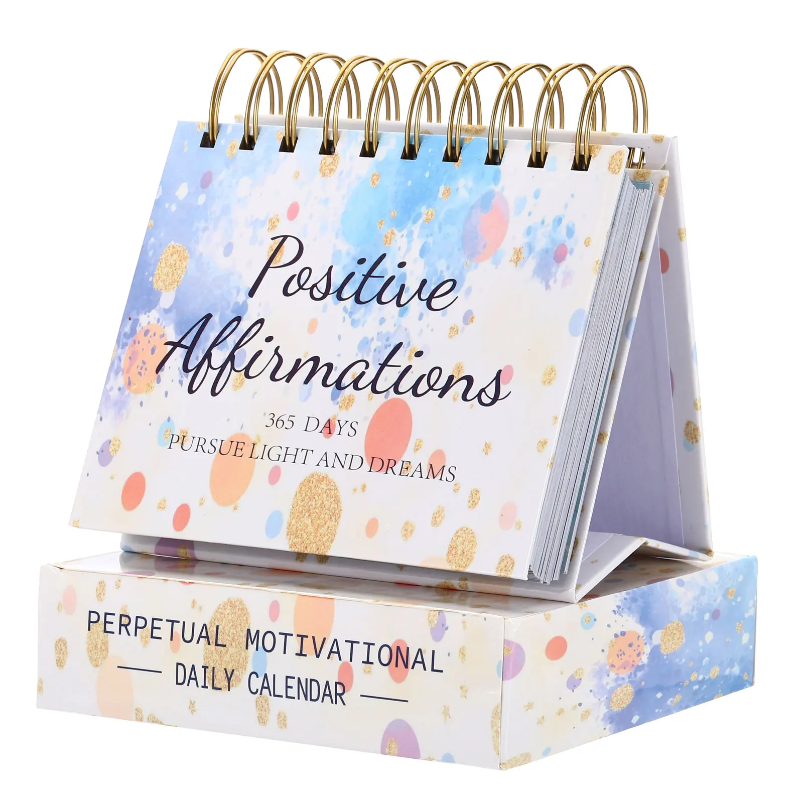 

Motivational Calendar Daily Flip Calendar with Inspirational Quotes Tabletop Decorative Perpetual Calendar Gift Desk Accessories