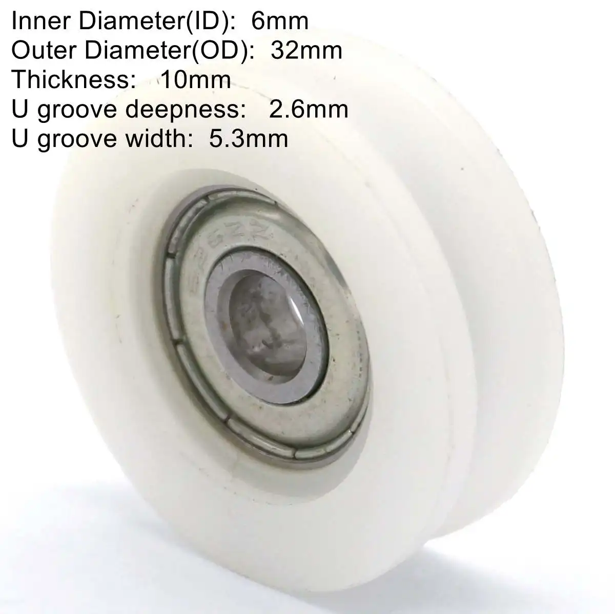 6*19*6mm V Groove breite 2mm Umlenkrolle Sheave Versiegelt Schiene Kugellager – Detail 5