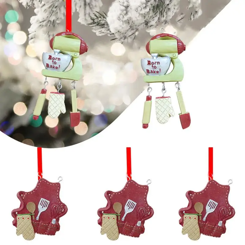 Christmas Pastry Chef Bakers Apron Ornament Decorative Hangable Ornaments Christmas Tree Ornament Pastry Chef Bakers