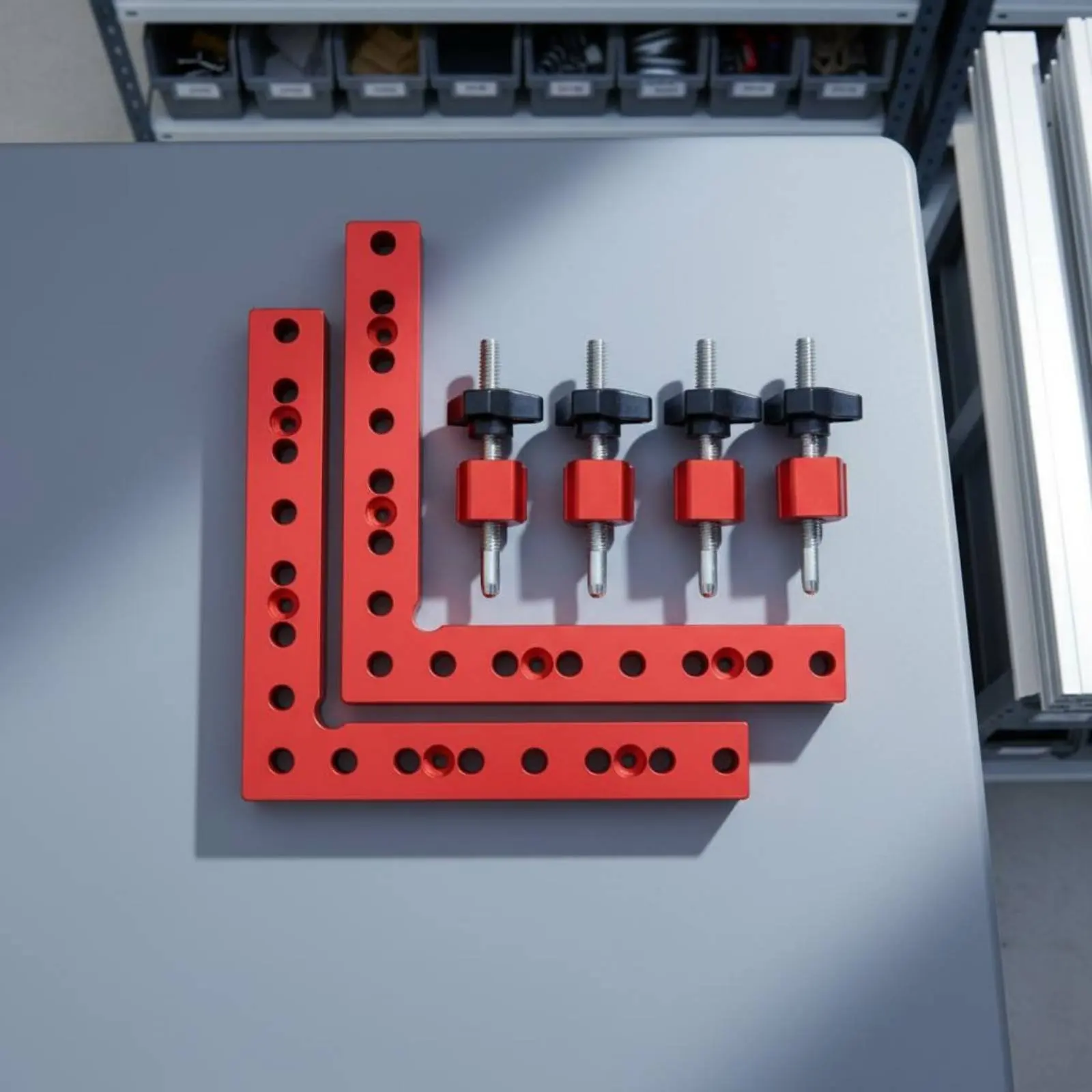 90 Degree Positioning Square Double Scale Ruler Aluminum Alloy Corner Clamp Right Angle Clamping Square Sturdy and Long-Lasting - view 4
