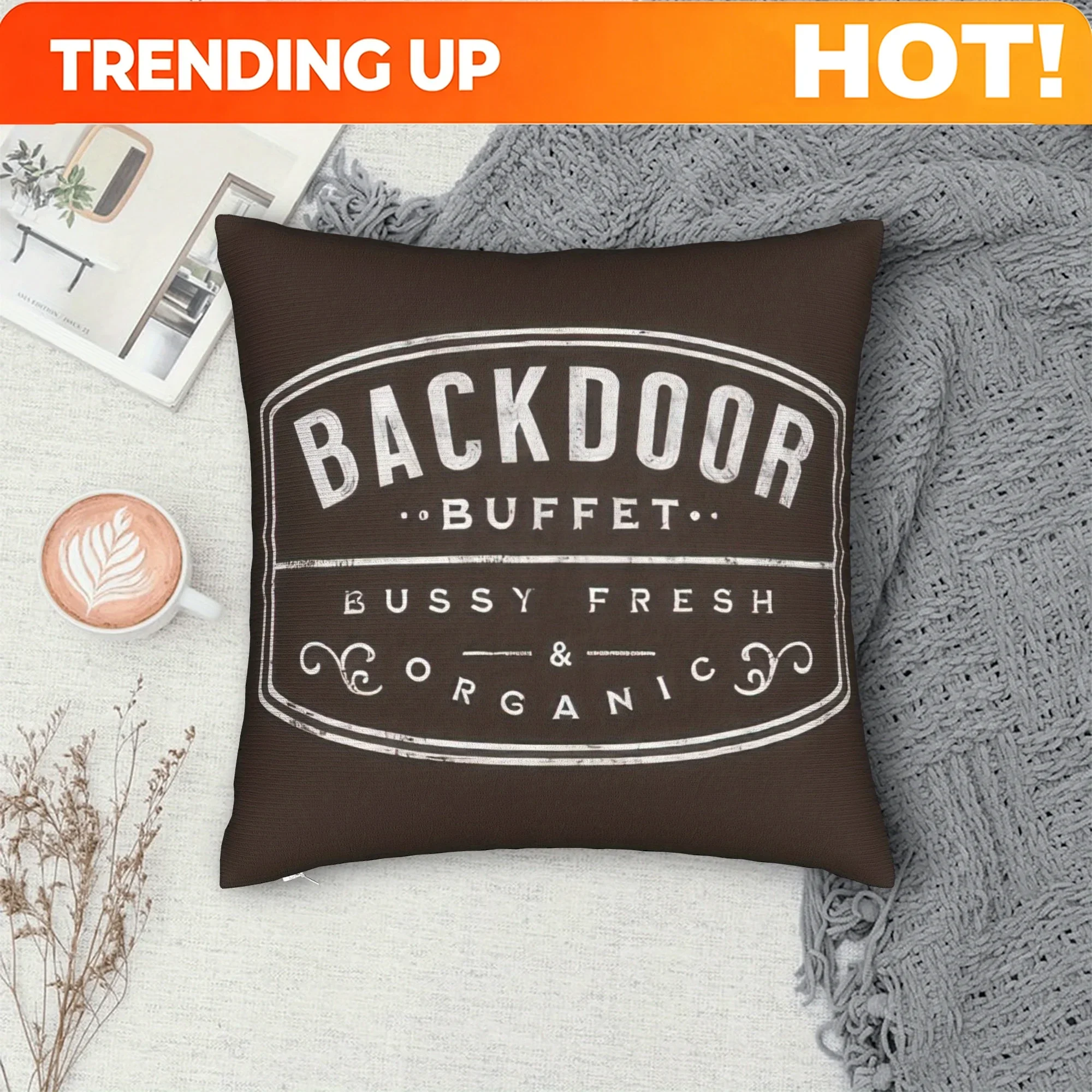 Custom 1pc Double-sided Design Backdoor Buffet Pillowcase, Bisexual Bottom Dominant Gay Gay Pride 18 X 18in Pillow Cover