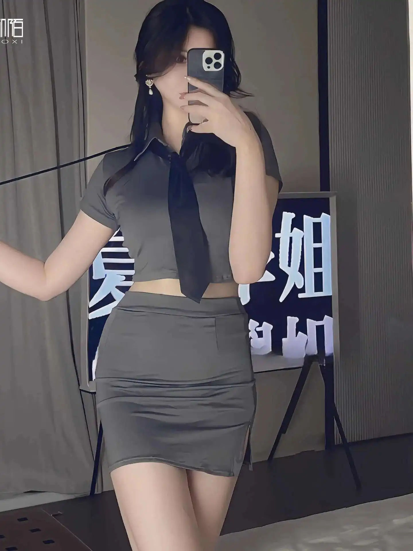 مثير الإناث سكرتيرة Bodycon الرغبة النقية موحدة بيجامة قطعتين تنورة مجموعة موضة النساء التنانير مجموعة جديد مثير التنانير مجموعة X1ZP