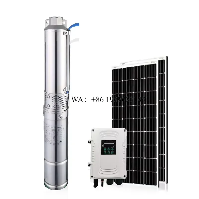 Wmwmnu for 2hp Solar Pump with Panels Water Well Pumps with Plastic Impeller Complete Set Solar Water Pump