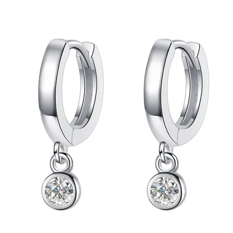 

ES0018Lefei Fashion Classic Fine 0.1ct Moissanite Dangle Bubble Earring For Women 925 Sterling Silver Party Wedding Jewelry Gift
