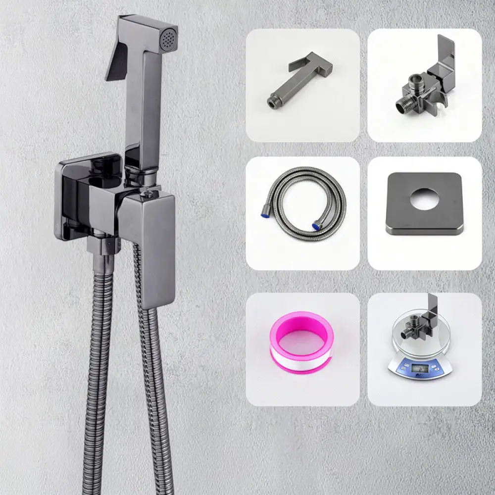 Stylish Zinc Alloy Bidet Sprayer Toilet Cleaning Applicator Bathroom Water Jet For Sanitary Hygiene Shower Head
