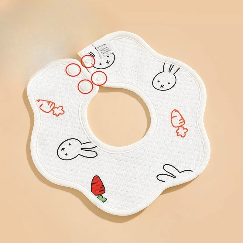 

Cotton Baby Bibs Waterproof Baby Feeding Bib Petal Infants Cute Yarn Saliva Towel Newborn Toddler Soft Burp Cloth for Kids Bibs