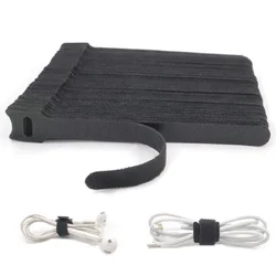 100pcs Releasable Cable Organizer Ties Mouse Earphones Wire Management Nylon Cable Ties Reusable Loop Hoop Tape Straps Tie