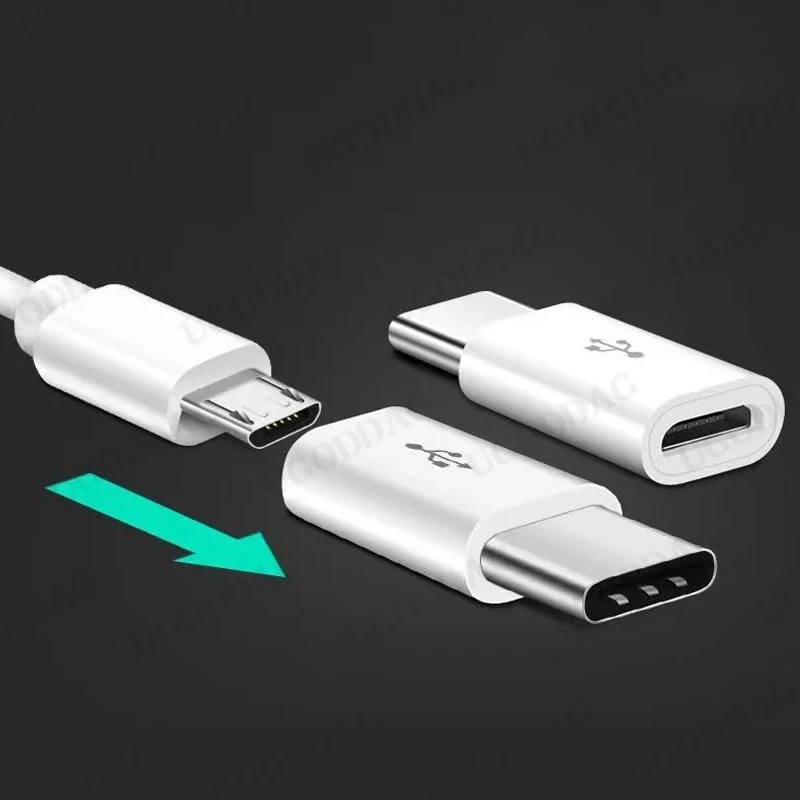 5-teiliger Micro-USB-zu-Typ-C-Adapter, Handy-Adapter, Micro-USB-Anschluss für Huawei, Xiaomi, Samsung Galaxy, A7-Adapter, USB-Typ C