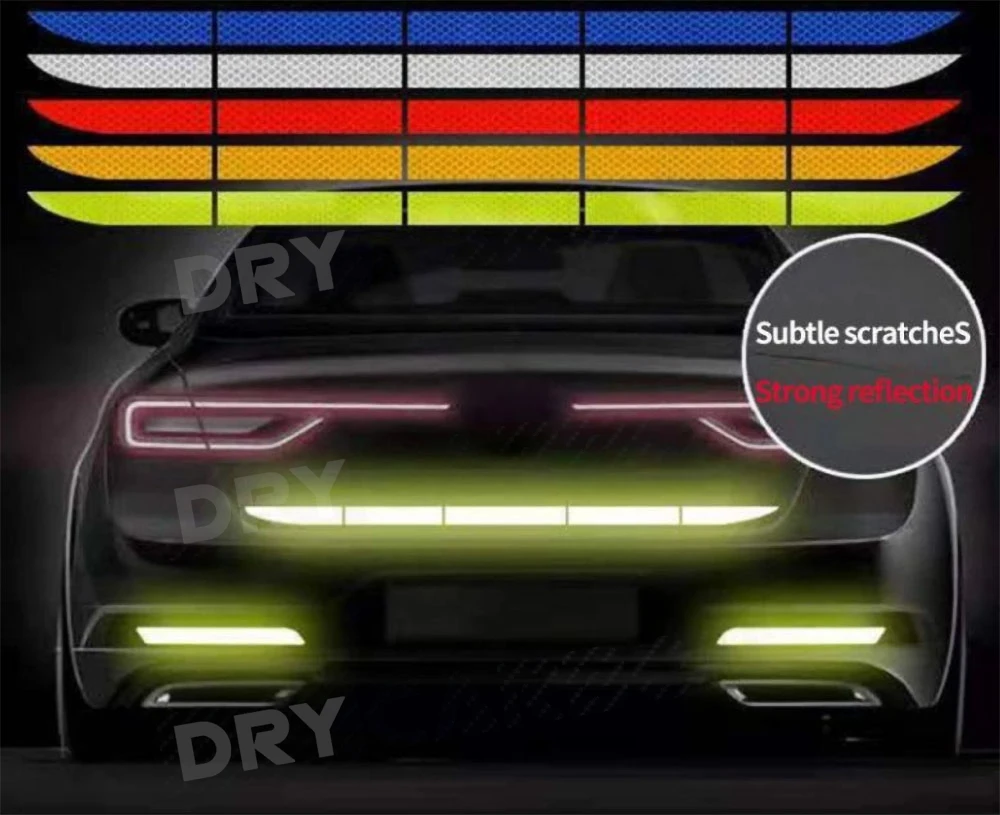 Reflective Car Sticker Reflective Warning Safety Tape Anti Collision Night Warning Reflective Sticker for Automobile Trunk 90cm
