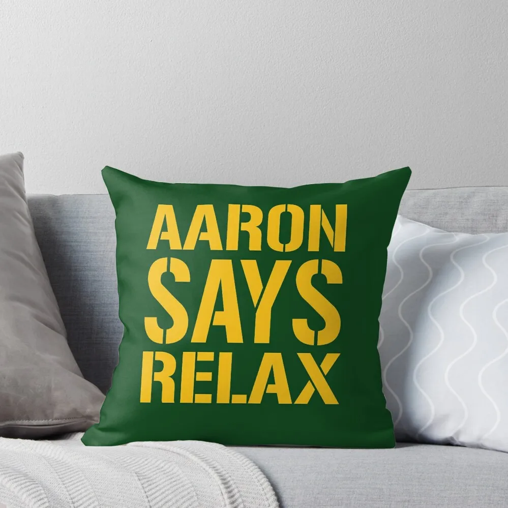 

Aaron Says Relax - Green Bay Throw Pillow Elastic Cover For Sofa Ornamental Pillow Luxury Cushion Cover pillow